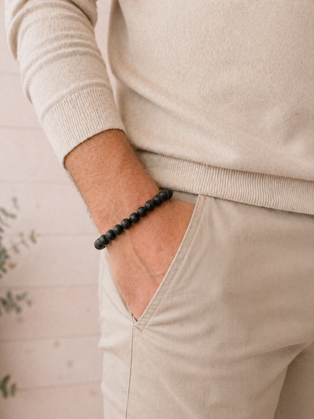 Erdung – Lavastein Armband