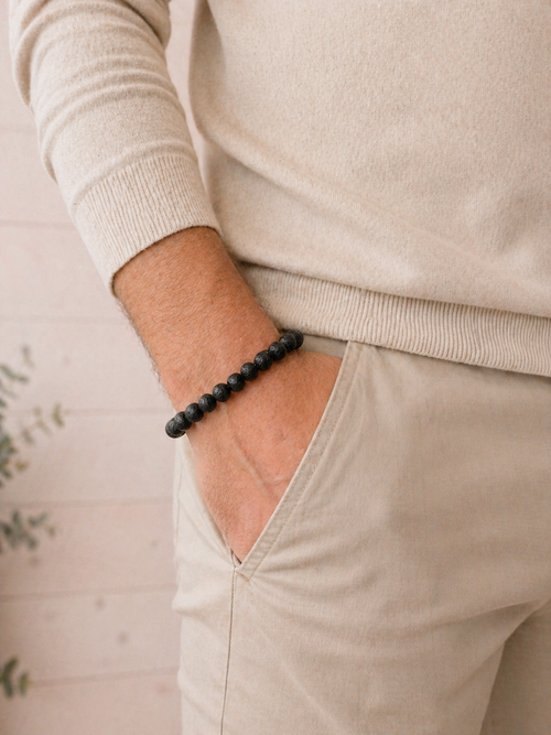 Erdung – Lavastein Armband